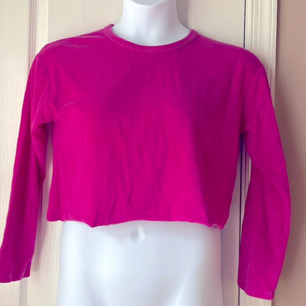 Bright, Bold Pink Crop Top NWOT